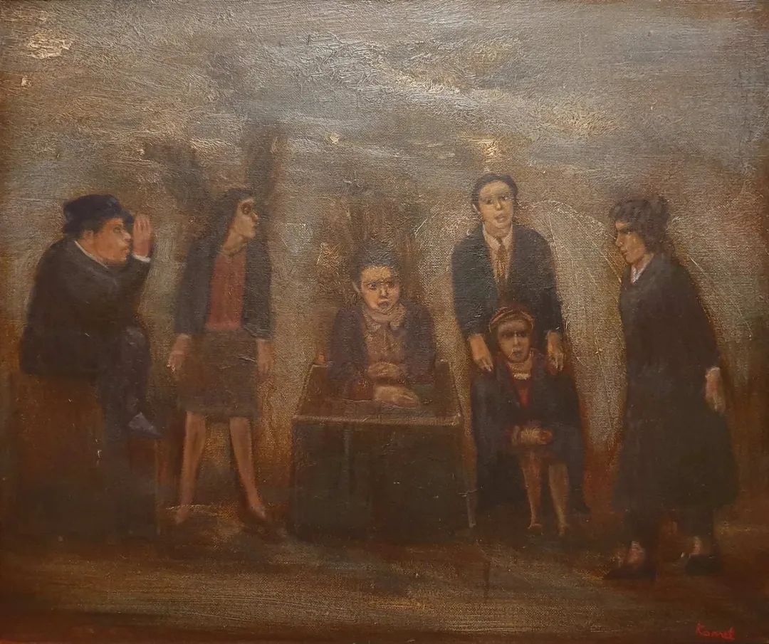 "İsimsiz" eseri KOMET tarafından 50x60 cm ölçülerinde Tuval üzeri yağlı boya tekniği ile yapılmıştır.