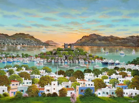 YALÇIN GÖKÇEBAĞ — “Bodrum”, 2017 "Bodrum" eseri YALÇIN GÖKÇEBAĞ tarafından 2017 yılında 80x100 cm ölçülerinde Tuval üzeri yağlı boya tekniği ile yapılmıştır.