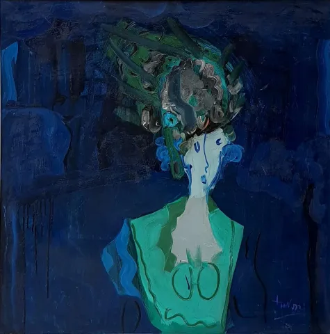 ADNAN TURANİ — “Sensation”, 1983 "Sensation" eseri ADNAN TURANİ tarafından 1983 yılında 75x70 cm ölçülerinde Tuval üzeri yağlı boya tekniği ile yapılmıştır.
