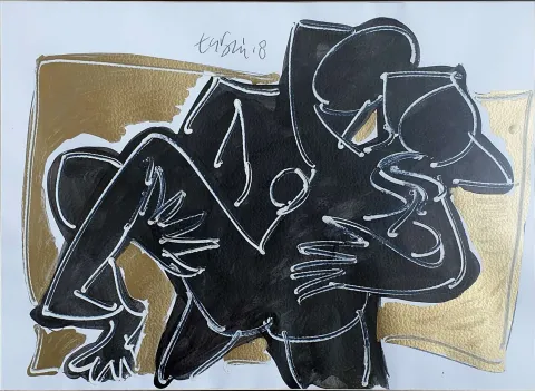 ADNAN TURANİ — “Aşıklar”, 2008 "Aşıklar" eseri ADNAN TURANİ tarafından 2008 yılında 50x70 cm ölçülerinde Kağıt üzeri yağlı boya tekniği ile yapılmıştır.