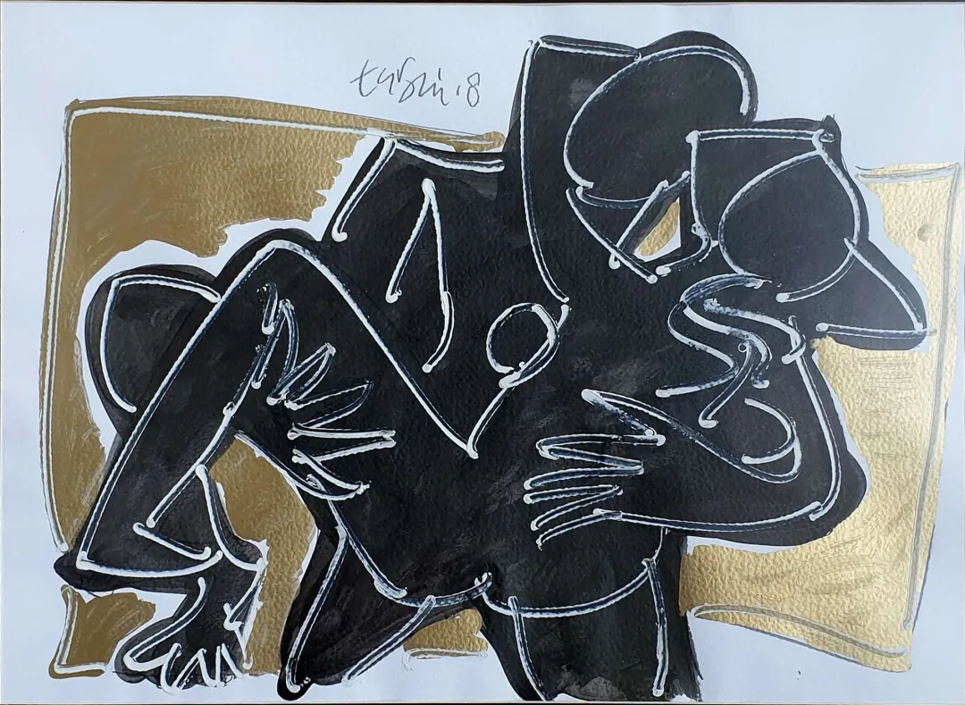 yakınlaştır "Aşıklar" eseri ADNAN TURANİ tarafından 2008 yılında 50x70 cm ölçülerinde Kağıt üzeri yağlı boya tekniği ile yapılmıştır.