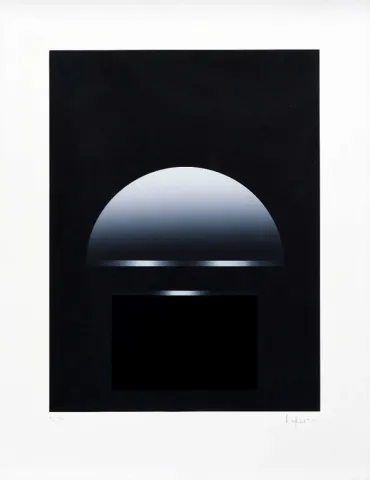 "Kubbeler Serisi" eseri ADNAN ÇOKER tarafından 1993 yılında 70x50 cm ölçülerinde Özgün Baskı 59/100 tekniği ile yapılmıştır.
