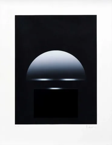 "Kubbeler Serisi" eseri ADNAN ÇOKER tarafından 1993 yılında 70x50 cm ölçülerinde Özgün Baskı 59/100 tekniği ile yapılmıştır.