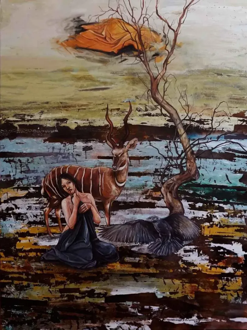 "İsimsiz" eseri MAHMUT ÖZDEMİR tarafından 2018 yılında 120x90 cm ölçülerinde Tuval üzeri akrilik boya tekniği ile yapılmıştır.