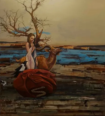 "İsimsiz" eseri MAHMUT ÖZDEMİR tarafından 2018 yılında 148x133 cm ölçülerinde Tuval üzeri akrilik boya tekniği ile yapılmıştır.