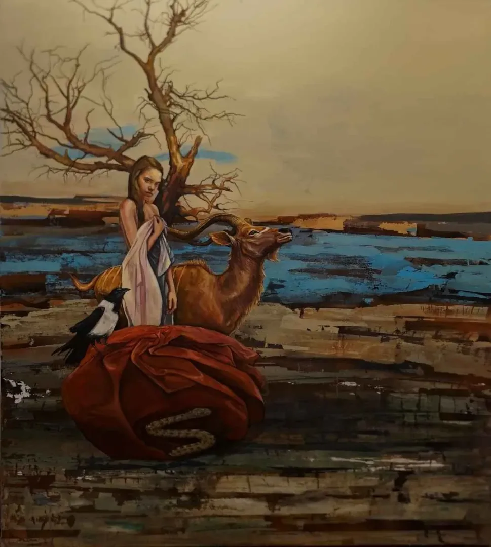 "İsimsiz" eseri MAHMUT ÖZDEMİR tarafından 2018 yılında 148x133 cm ölçülerinde Tuval üzeri akrilik boya tekniği ile yapılmıştır.