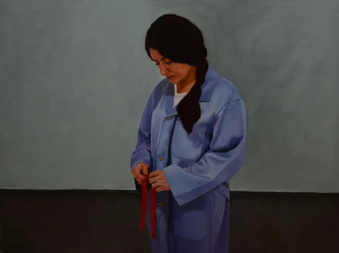 MEDİNE ÖZEN — 2019 Bu eser MEDİNE ÖZEN tarafından 2019 yılında 60x80 cm ölçülerinde Tuval üzeri yağlı boya tekniği ile yapılmıştır.