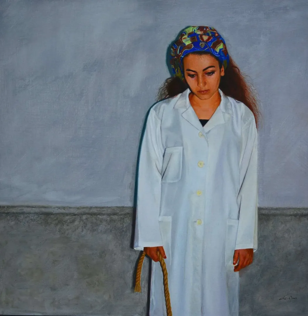 yakınlaştır "İsimsiz" eseri MEDİNE ÖZEN tarafından 2018 yılında 45x45 cm ölçülerinde Tuval üzeri yağlı boya tekniği ile yapılmıştır.