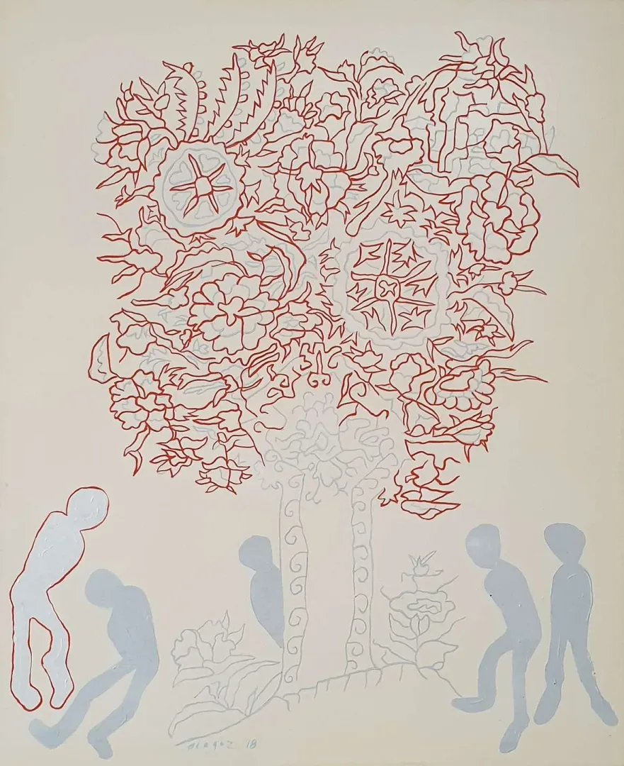 yakınlaştır "Oya ağacı" eseri MEHMET ALAGÖZ tarafından 2018 yılında 110x90 cm ölçülerinde Tuval üzeri yağlı boya tekniği ile yapılmıştır.