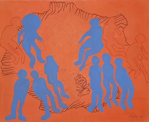 "Gölgeler" eseri MEHMET ALAGÖZ tarafından 2019 yılında 81x100 cm ölçülerinde Tuval üzeri yağlı boya tekniği ile yapılmıştır.