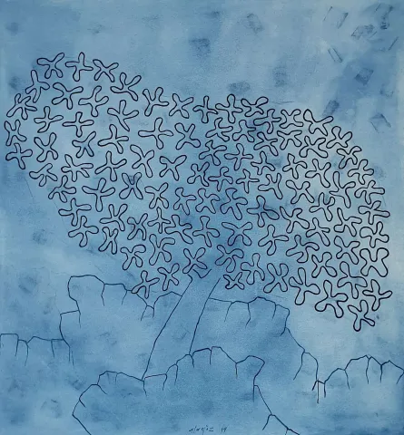 "İsimsiz" eseri MEHMET ALAGÖZ tarafından 2019 yılında 130x120 cm ölçülerinde Tuval üzeri yağlı boya tekniği ile yapılmıştır.