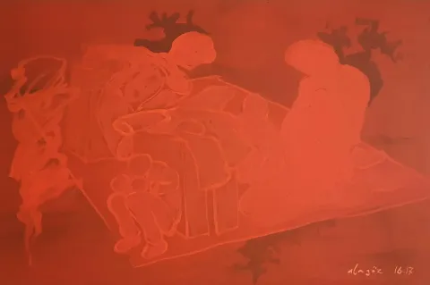 MEHMET ALAGÖZ — “İsimsiz”, 2016 "İsimsiz" eseri MEHMET ALAGÖZ tarafından 2016 yılında 120x180 cm ölçülerinde Tuval üzeri yağlı boya tekniği ile yapılmıştır.