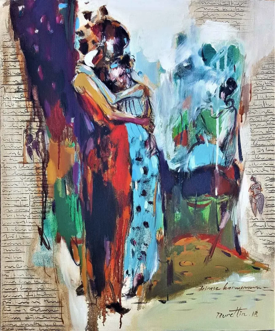 NURETTİN AKKAYA — “İsimsiz”, 2018 "İsimsiz" eseri NURETTİN AKKAYA tarafından 2018 yılında 60x50 cm ölçülerinde Tuval üzeri yağlı boya tekniği ile yapılmıştır.