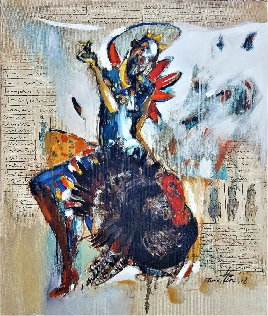 NURETTİN AKKAYA — “İsimsiz”, 2018 "İsimsiz" eseri NURETTİN AKKAYA tarafından 2018 yılında 60x50 cm ölçülerinde Tuval üzeri yağlı boya tekniği ile yapılmıştır.