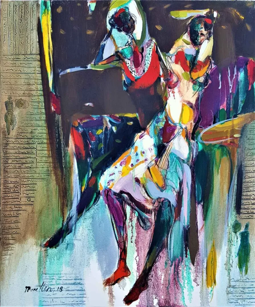 NURETTİN AKKAYA — “İsimsiz”, 2018 "İsimsiz" eseri NURETTİN AKKAYA tarafından 2018 yılında 60x50 cm ölçülerinde Tuval üzeri yağlı boya tekniği ile yapılmıştır.
