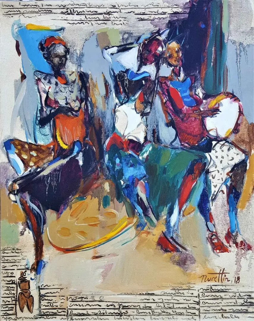 NURETTİN AKKAYA — “İsimsiz”, 2018 "İsimsiz" eseri NURETTİN AKKAYA tarafından 2018 yılında 50x40 cm ölçülerinde Tuval üzeri yağlı boya tekniği ile yapılmıştır.