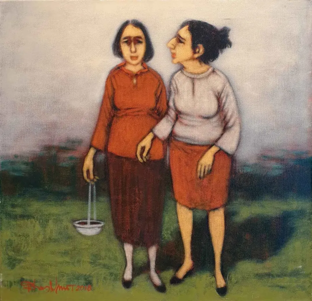ORHAN UMUT — “İsimsiz”, 2018 "İsimsiz" eseri ORHAN UMUT tarafından 2018 yılında 40x40 cm ölçülerinde Tuval üzeri akrilik boya tekniği ile yapılmıştır.