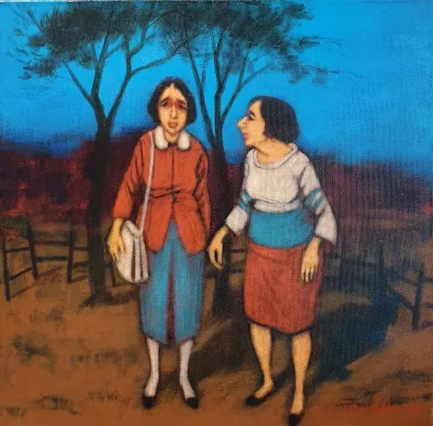 ORHAN UMUT — “Untitled”, 2018 "İsimsiz" eseri ORHAN UMUT tarafından 2018 yılında 40x40 cm ölçülerinde Tuval üzeri akrilik boya tekniği ile yapılmıştır.