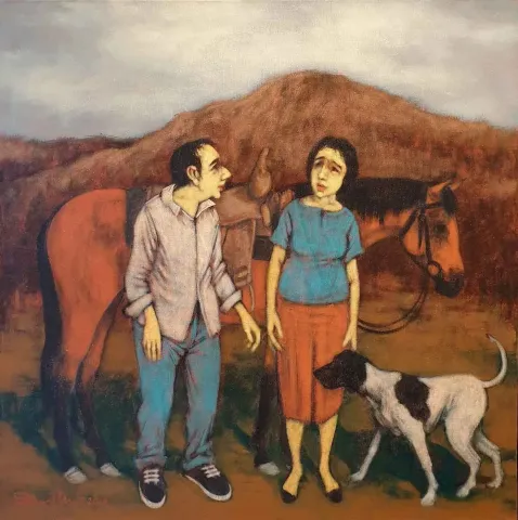 ORHAN UMUT — “Untitled”, 2018 "İsimsiz" eseri ORHAN UMUT tarafından 2018 yılında 60x60 cm ölçülerinde Tuval üzeri akrilik boya tekniği ile yapılmıştır.