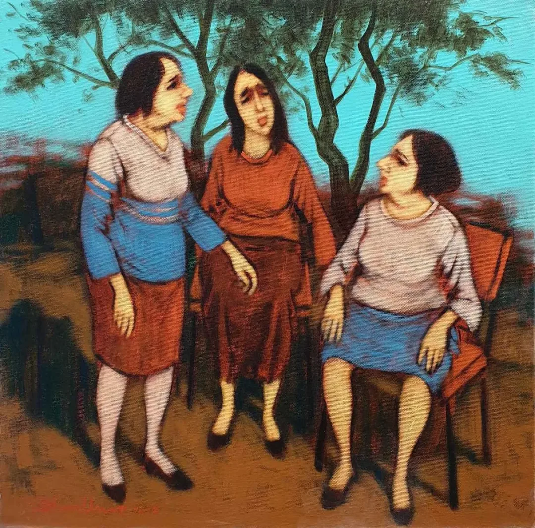 yakınlaştır "İsimsiz" eseri ORHAN UMUT tarafından 2018 yılında 40x40 cm ölçülerinde Tuval üzeri akrilik boya tekniği ile yapılmıştır.