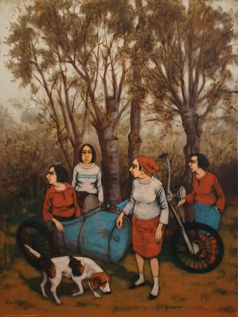 yakınlaştır "İsimsiz" eseri ORHAN UMUT tarafından 2018 yılında 80x60 cm ölçülerinde Tuval üzeri akrilik boya tekniği ile yapılmıştır.