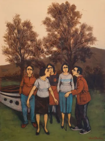 ORHAN UMUT — “Untitled”, 2018 "İsimsiz" eseri ORHAN UMUT tarafından 2018 yılında 80x60 cm ölçülerinde Tuval üzeri akrilik boya tekniği ile yapılmıştır.