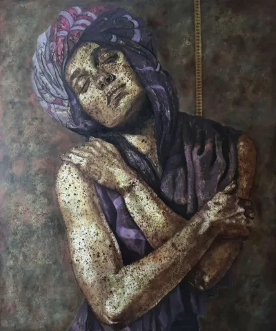 PARVİN GHORBANZADEH DİZAJİ — “Huzur I”, 2019 "Huzur I" eseri PARVİN GHORBANZADEH DİZAJİ tarafından 2019 yılında 120x100 cm ölçülerinde Tuval üzeri karışık teknik tekniği ile yapılmıştır.