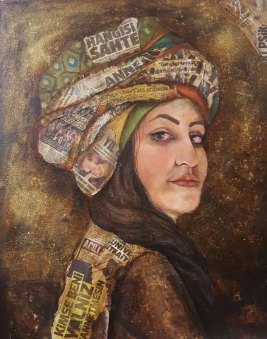 PARVİN GHORBANZADEH DİZAJİ — “Anne”, 2019 "Anne" eseri PARVİN GHORBANZADEH DİZAJİ tarafından 2019 yılında 60x46 cm ölçülerinde Tuval üzeri karışık teknik tekniği ile yapılmıştır.