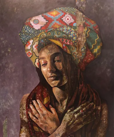 PARVİN GHORBANZADEH DİZAJİ — “Huzur III”, 2019 "Huzur III" eseri PARVİN GHORBANZADEH DİZAJİ tarafından 2019 yılında 120x100 cm ölçülerinde Tuval üzeri karışık teknik tekniği ile yapılmıştır.