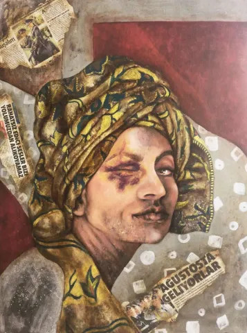 PARVİN GHORBANZADEH DİZAJİ — “isimsiz”, 2019 "isimsiz" eseri PARVİN GHORBANZADEH DİZAJİ tarafından 2019 yılında 80x60 cm ölçülerinde Tuval üzeri karışık teknik tekniği ile yapılmıştır.