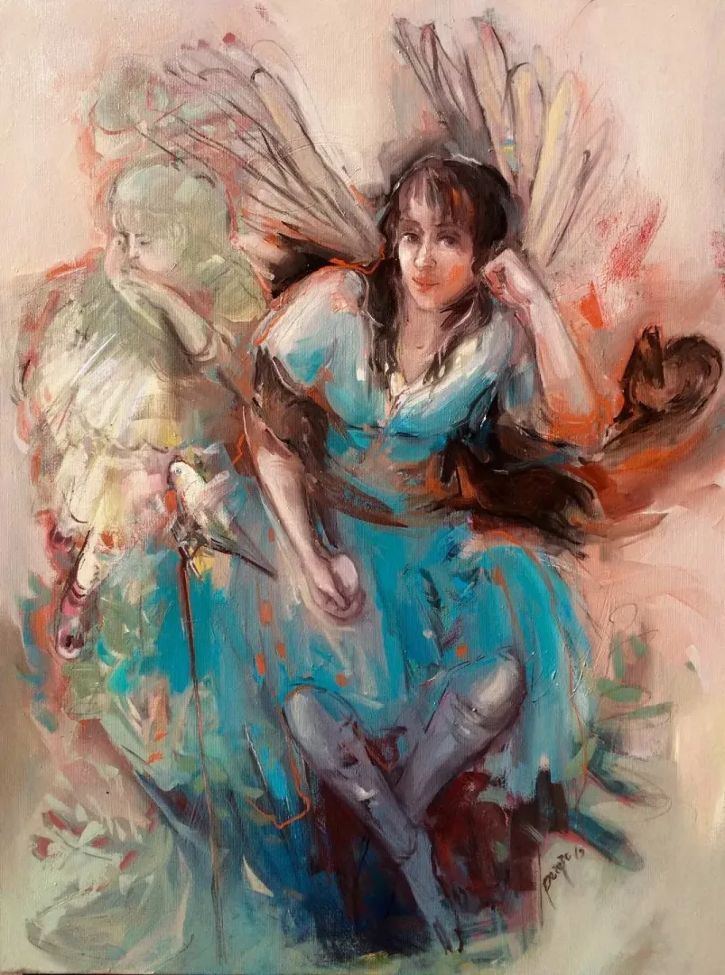 "İsimsiz" eseri PERUZE HAMURCU tarafından 80x60 cm ölçülerinde Tuval üzeri yağlı boya tekniği ile yapılmıştır.