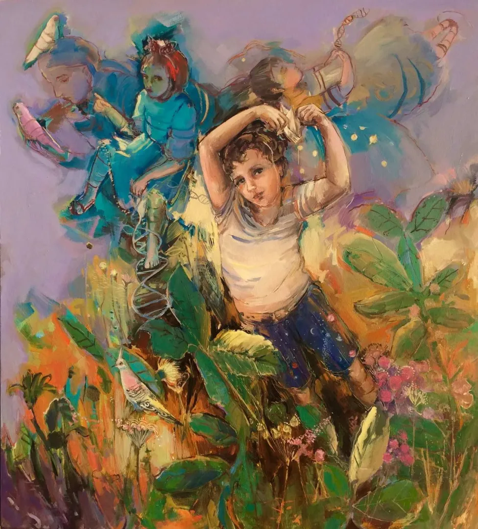 "İsimsiz" eseri PERUZE HAMURCU tarafından 100x90 cm ölçülerinde Tuval üzeri yağlı boya tekniği ile yapılmıştır.