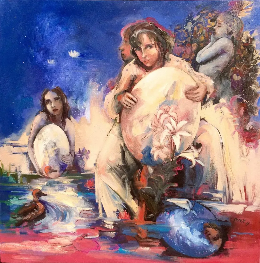 PERUZE HAMURCU — “İsimsiz” "İsimsiz" eseri PERUZE HAMURCU tarafından 70x70 cm ölçülerinde Tuval üzeri yağlı boya tekniği ile yapılmıştır.