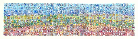 Bu eser REŞAT ŞENTÜRK tarafından 2018 yılında 26x40 cm ölçülerinde Kağıt üzeri karışık teknik tekniği ile yapılmıştır.