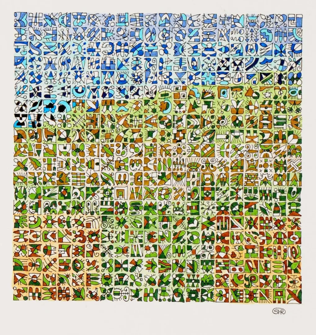 REŞAT ŞENTÜRK — 2018 Bu eser REŞAT ŞENTÜRK tarafından 2018 yılında 20x20 cm ölçülerinde Kağıt üzeri karışık teknik tekniği ile yapılmıştır.