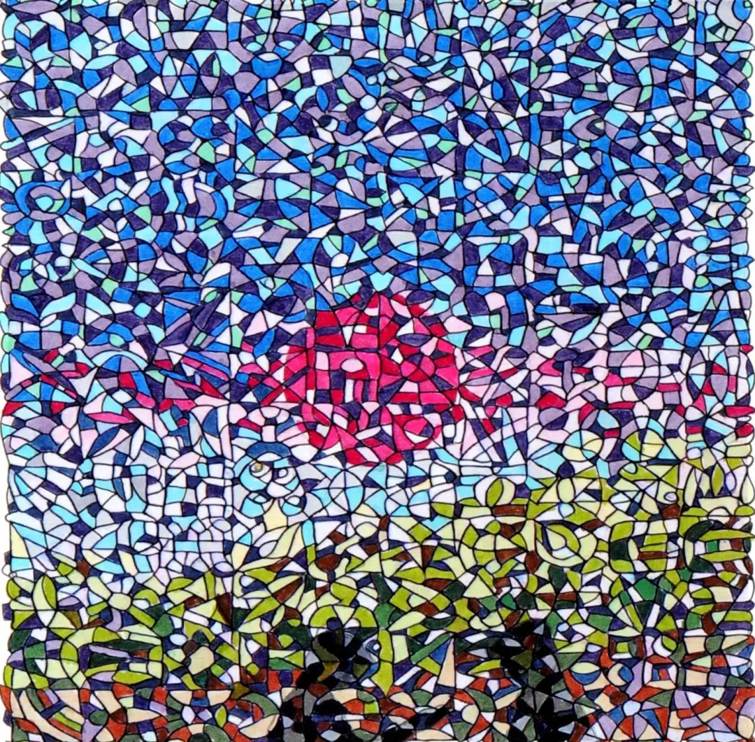 REŞAT ŞENTÜRK — 2018 Bu eser REŞAT ŞENTÜRK tarafından 2018 yılında 20x20 cm ölçülerinde Kağıt üzeri karışık teknik tekniği ile yapılmıştır.
