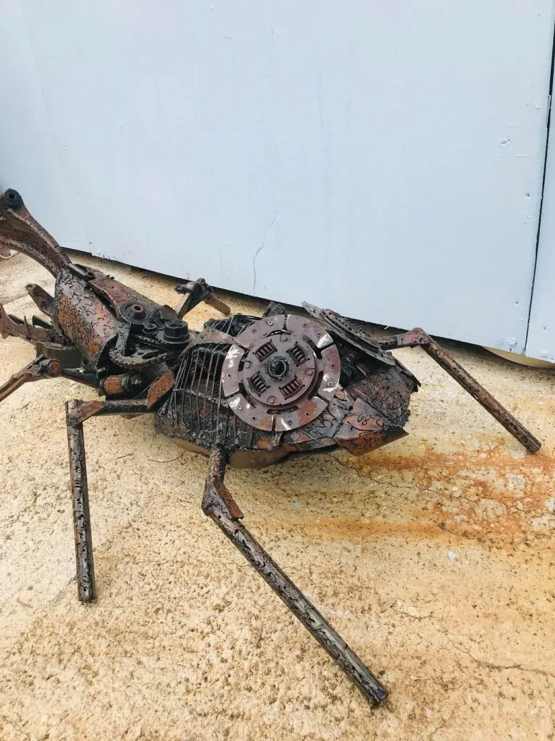 yakınlaştır "Herkül böceği" eseri RIFAT KOÇAK tarafından 176x104x51 cm ölçülerinde Hurda metal tekniği ile yapılmıştır.