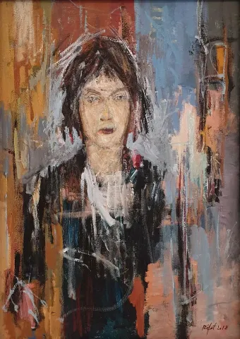 RIFAT KOÇAK — “İsimsiz”, 2018 "İsimsiz" eseri RIFAT KOÇAK tarafından 2018 yılında 80x60 cm ölçülerinde Tuval üzeri yağlı boya tekniği ile yapılmıştır.