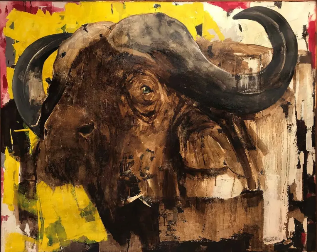 yakınlaştır "Boğa" eseri SEMA ÖCAL tarafından 120x150 cm ölçülerinde Tuval üzeri akrilik boya tekniği ile yapılmıştır.