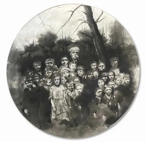 SEMA ÖCAL — “Untitled” "İsimsiz" eseri SEMA ÖCAL tarafından 48x48 cm ölçülerinde Kağıt üzeri füzen tekniği ile yapılmıştır.