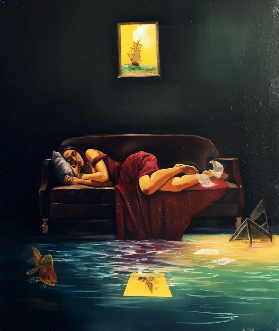 AĞIT UĞUR ULUDAĞ — 2019 Bu eser AĞIT UĞUR ULUDAĞ tarafından 2019 yılında 60x50 cm ölçülerinde Tuval üzeri yağlı boya tekniği ile yapılmıştır.