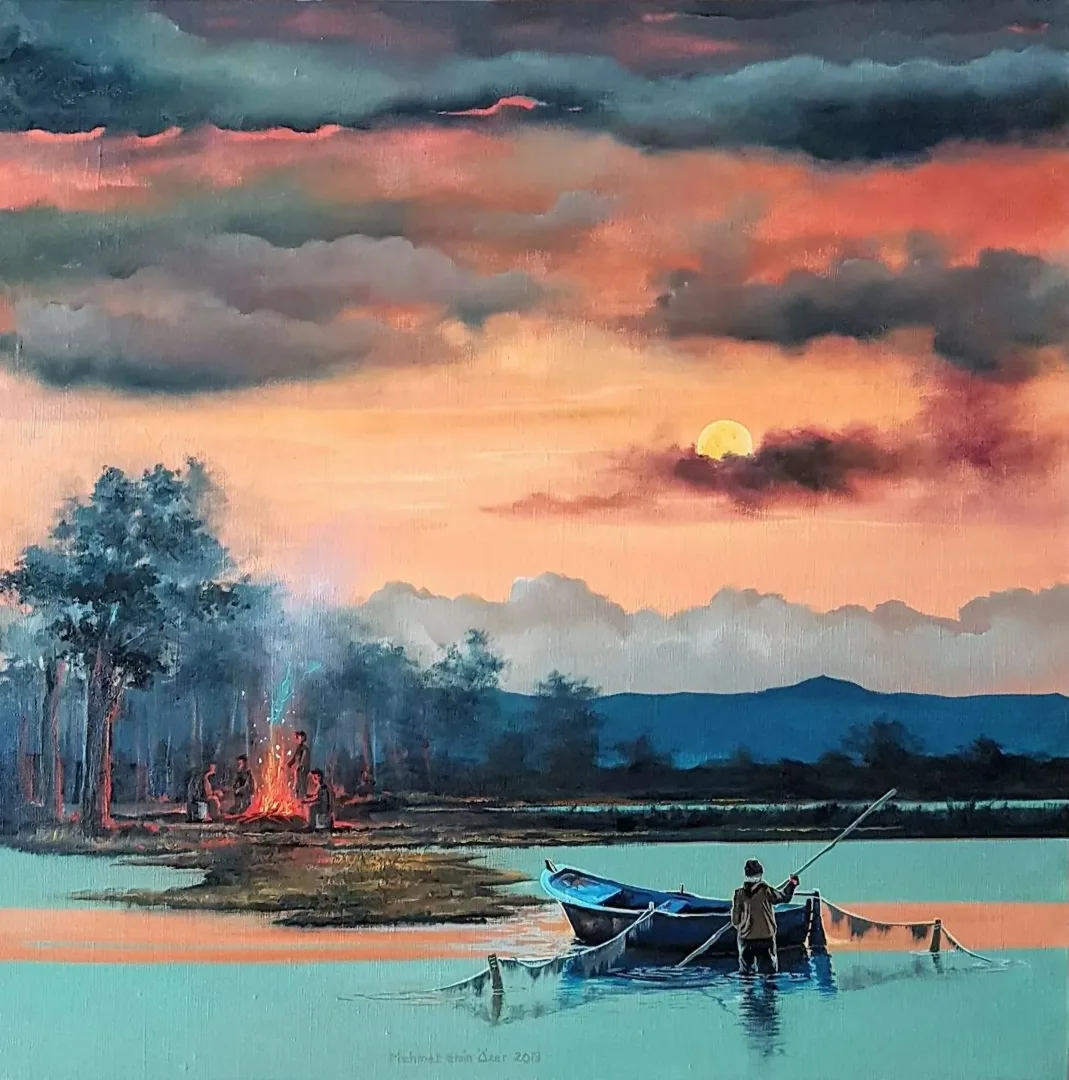 "İsimsiz" eseri MEHMET EMİN ÖZER tarafından 2019 yılında 60x60 cm ölçülerinde Tuval üzeri yağlı boya tekniği ile yapılmıştır.