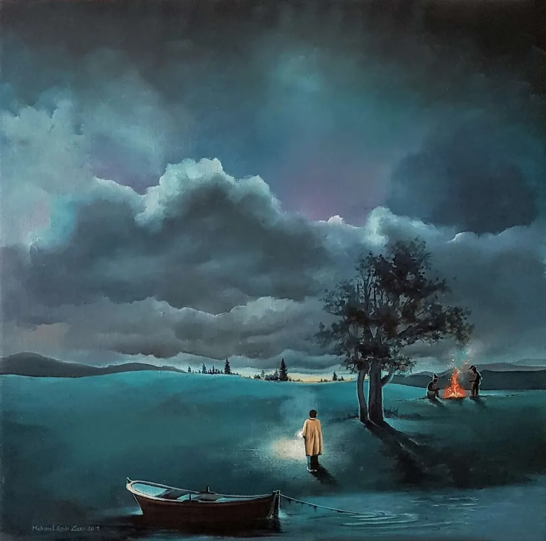 "İsimsiz" eseri MEHMET EMİN ÖZER tarafından 2019 yılında 60x60 cm ölçülerinde Tuval üzeri yağlı boya tekniği ile yapılmıştır.