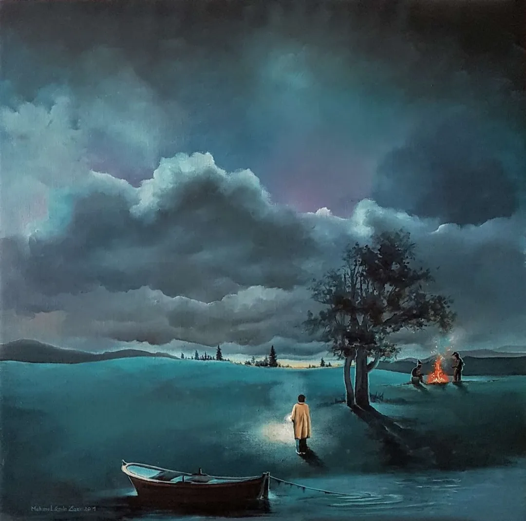 MEHMET EMİN ÖZER — 2019 Bu eser MEHMET EMİN ÖZER tarafından 2019 yılında 60x60 cm ölçülerinde Tuval üzeri yağlı boya tekniği ile yapılmıştır.