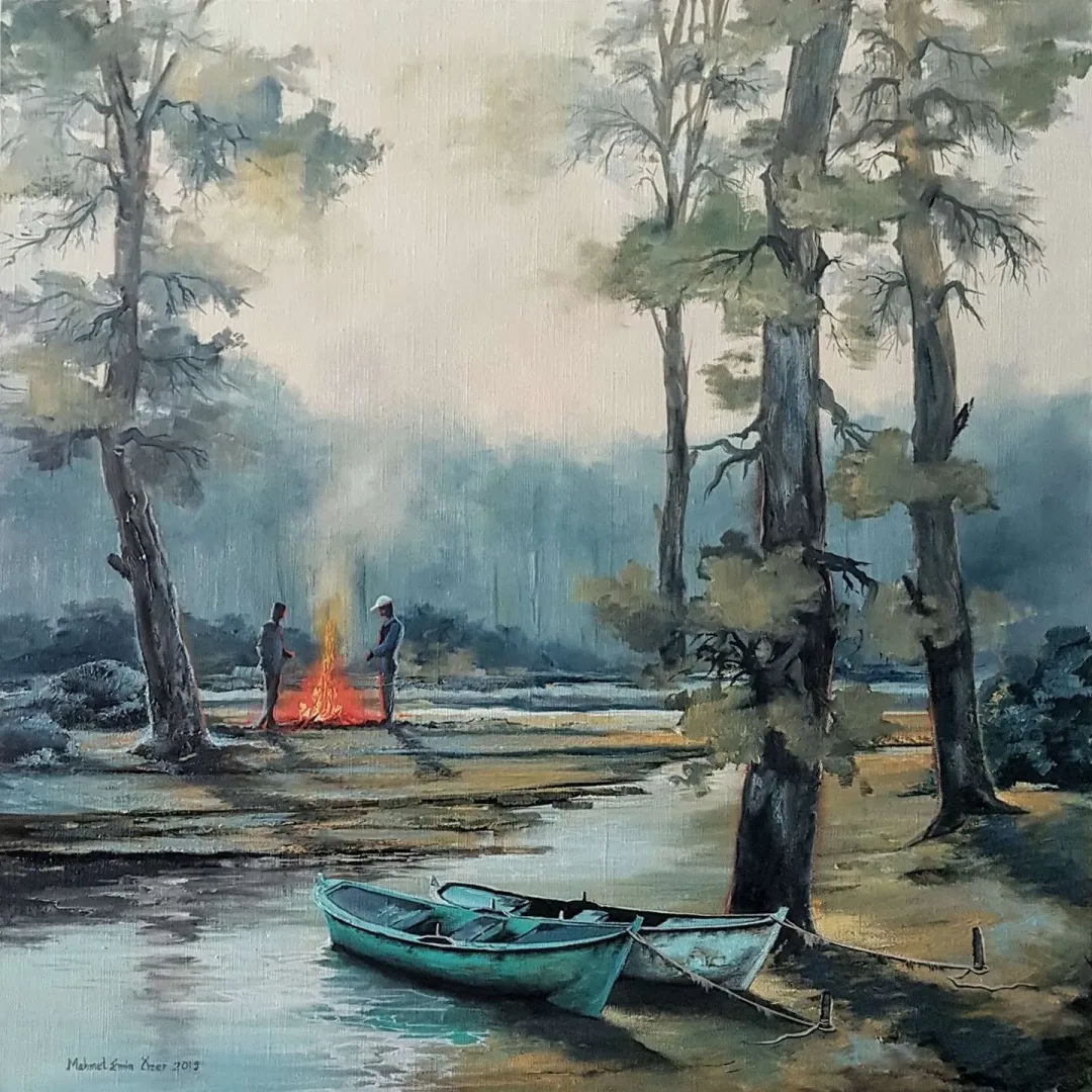 MEHMET EMİN ÖZER — 2019 Bu eser MEHMET EMİN ÖZER tarafından 2019 yılında 60x60 cm ölçülerinde Tuval üzeri yağlı boya tekniği ile yapılmıştır.