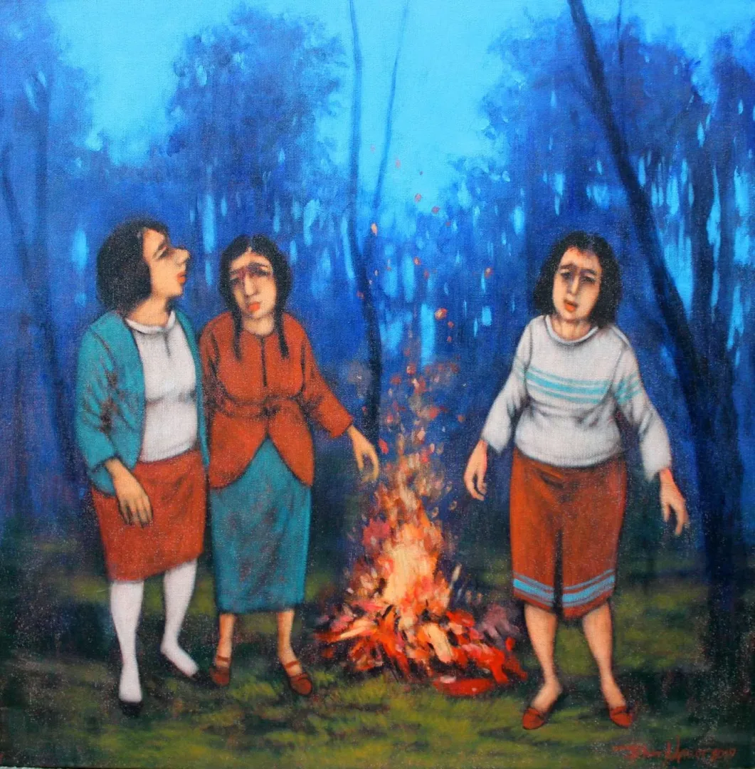 ORHAN UMUT — 2019 Bu eser ORHAN UMUT tarafından 2019 yılında 60x60 cm ölçülerinde Tuval üzeri akrilik boya tekniği ile yapılmıştır.