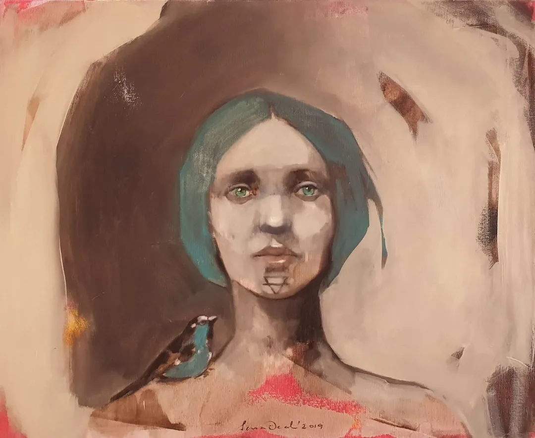 SEMA ÖCAL — 2019 Bu eser SEMA ÖCAL tarafından 2019 yılında 50x60 cm ölçülerinde Tuval üzeri yağlı boya tekniği ile yapılmıştır.