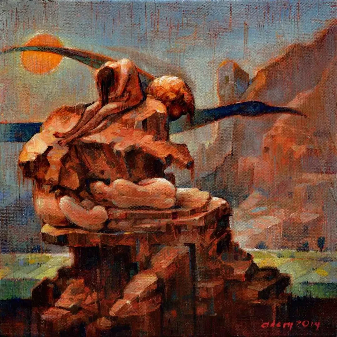 yakınlaştır "Saba" eseri ADEM BAŞPINAR tarafından 2019 yılında 25x25 cm ölçülerinde Tuval üzeri akrilik boya tekniği ile yapılmıştır.