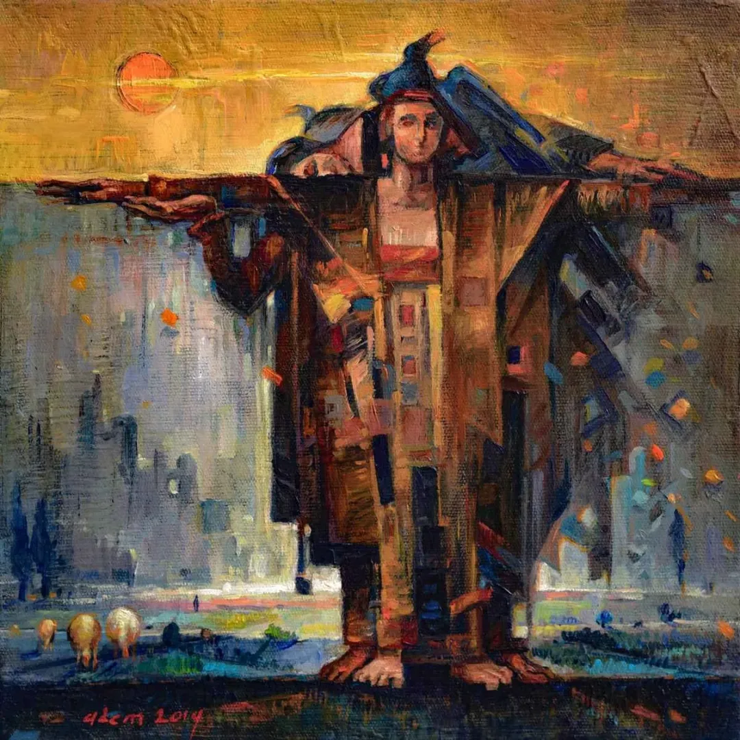 "Tereke" eseri ADEM BAŞPINAR tarafından 2019 yılında 25x25 cm ölçülerinde Tuval üzeri akrilik boya tekniği ile yapılmıştır.