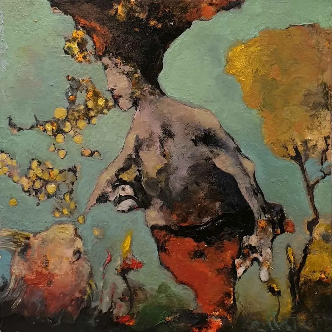 EROL PELİOĞLU — “İsimsiz”, 2019 "İsimsiz" eseri EROL PELİOĞLU tarafından 2019 yılında 25x25 cm ölçülerinde Tuval üzeri yağlı boya tekniği ile yapılmıştır.